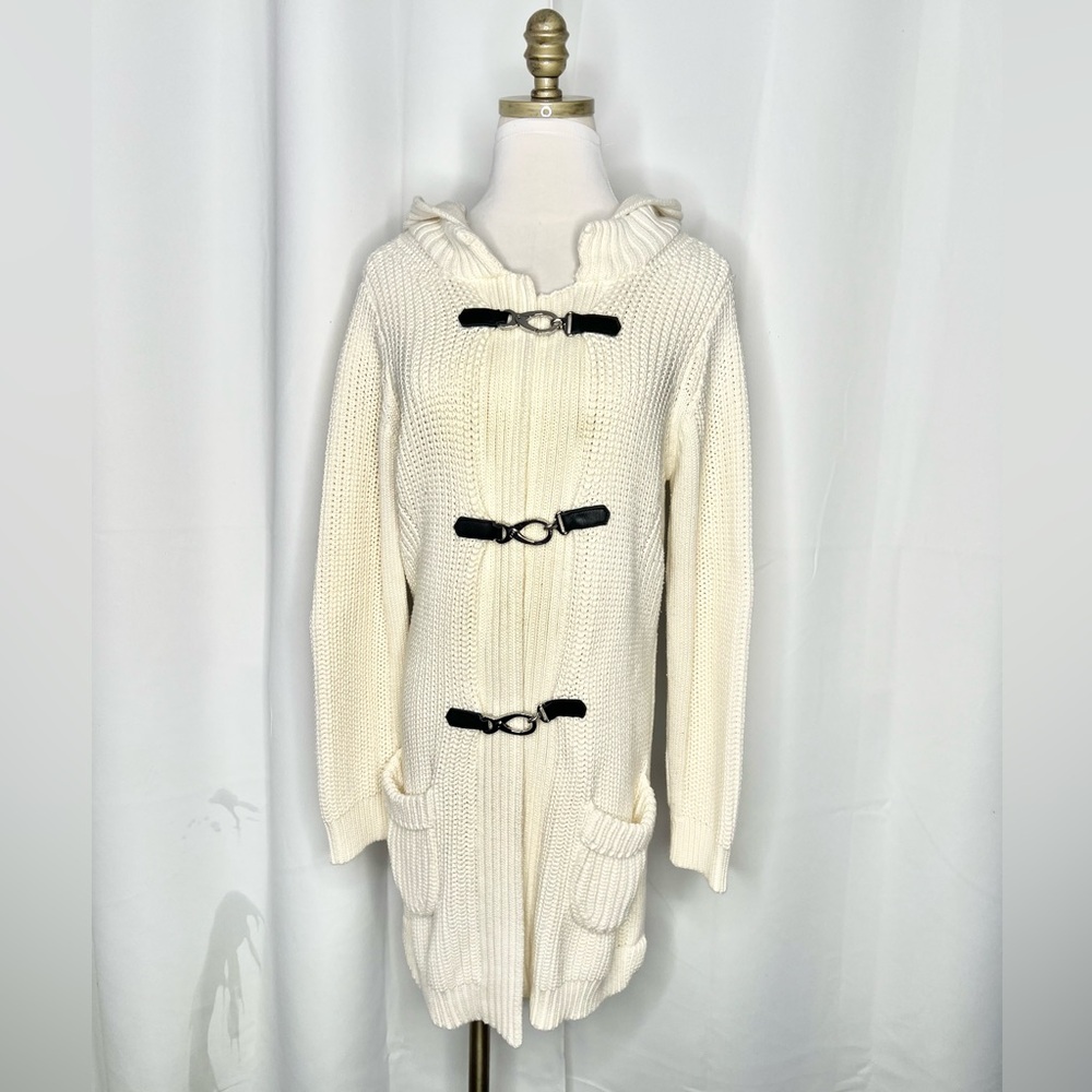 525 AMERICA 100% Cotton Hooded Long Cardigan